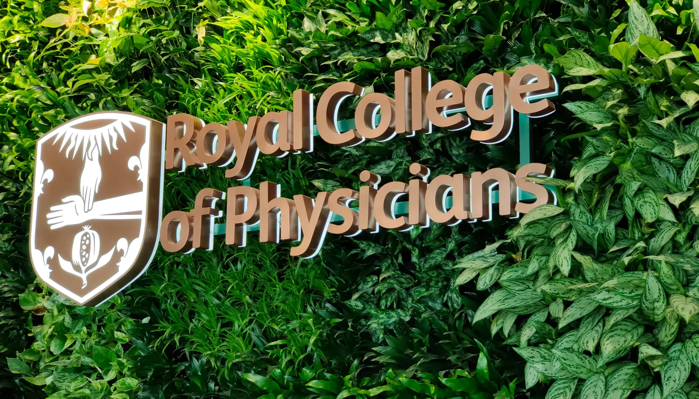 RCP (Royal College of Physicians) Signage project sign